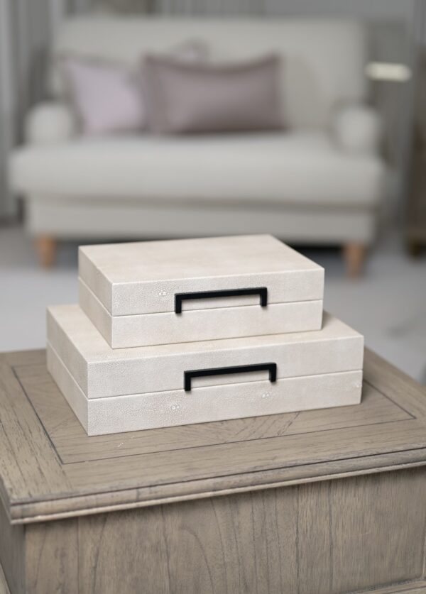 Stella Faux Shagreen Boxes